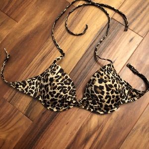 Cheetah print bikini top
